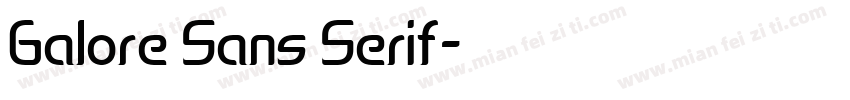 Galore Sans Serif字体转换